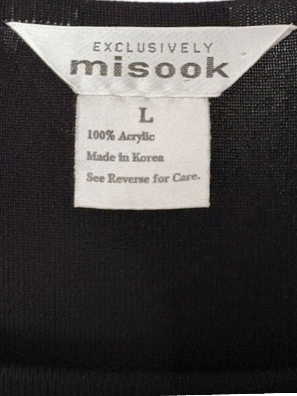Exclusively Misook Flounce Hem Long Sleeved A-Line Dress - Black - L - Picture 8 of 9